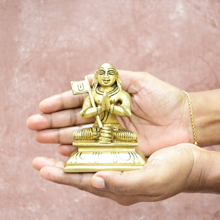 Ramanujar Idol Brass small size (4 Inch) Brass Ramanuja Idol aka. Sri ramanujacharya idol (Nammalwar)