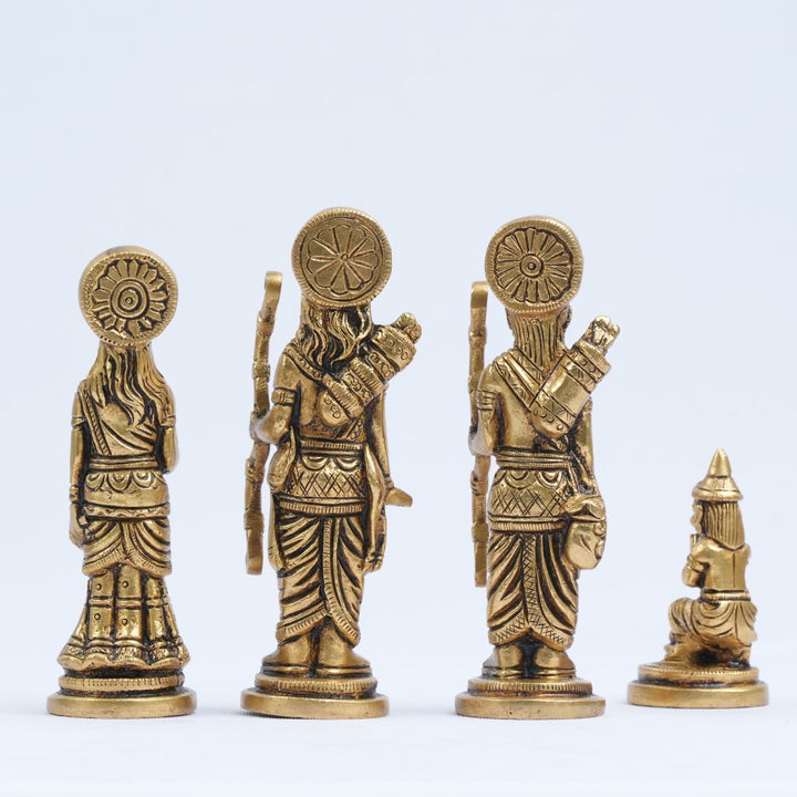 Ram parivar murti brass small for home (4.5 inch) Ram darbar idol set for puja home decor