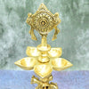 Shankh chakra diya brass big size (15 Inch, 5.3 Kg) Brass Shanku Chakra Deepam Stand (Kerla Diyas, Kuthu Vilakku, Deepalu)