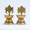 Shanku chakra deepalu brass small size (deepam, 800 grams set) Brass diya puja room