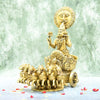 Surya Rath with horses brass big size (5.6 Kg) for Home decor (ratham) Brass Surya bhagwan with rath