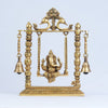 Swing ganesha brass statue (10 inch) Brass Ganesh on Swing (Jhula with bells) home decoration