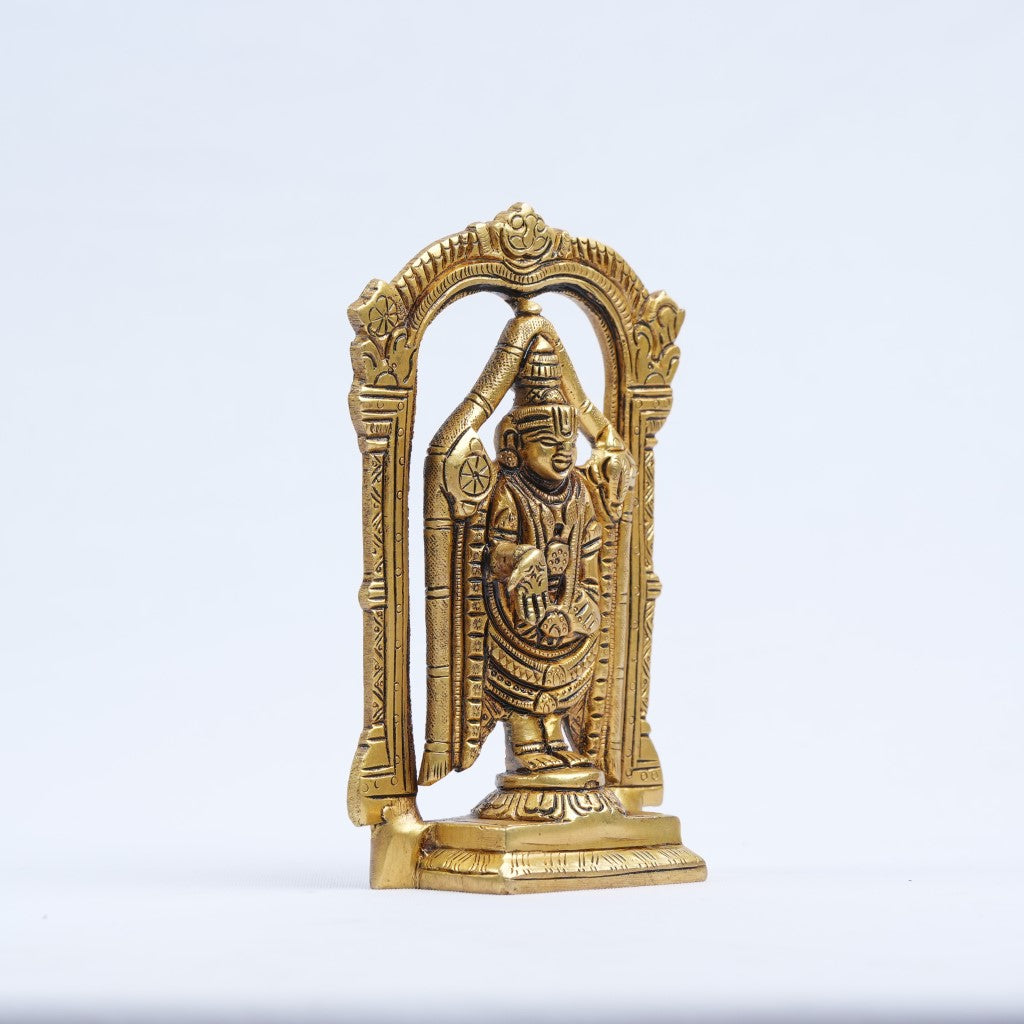 Venkateswara swamy idol for home (Small size) Tirupati balaji brass statue for puja