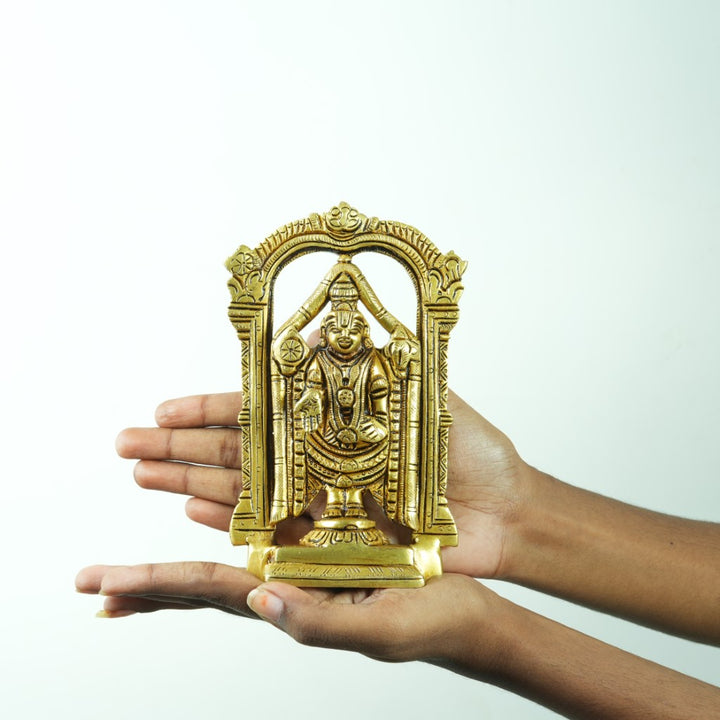 Venkateswara swamy idol for home (Small size) Tirupati balaji brass statue for puja