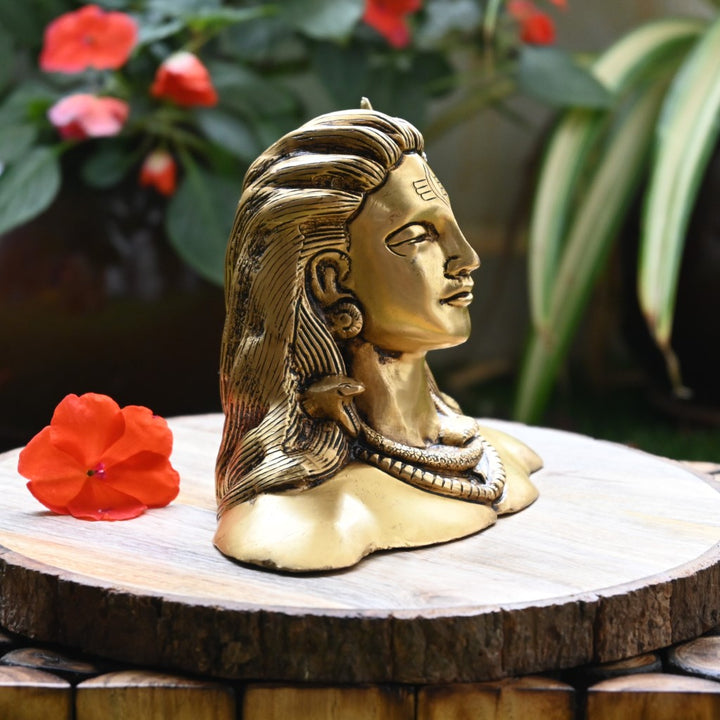 Adiyogi statue for home decor lord shiva idol brass murti