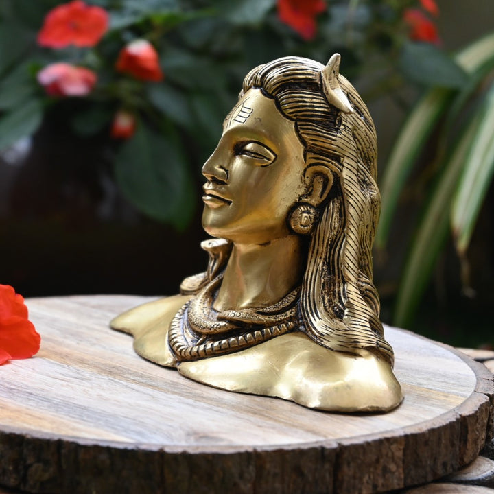 Adiyogi statue for home decor lord shiva idol brass murti