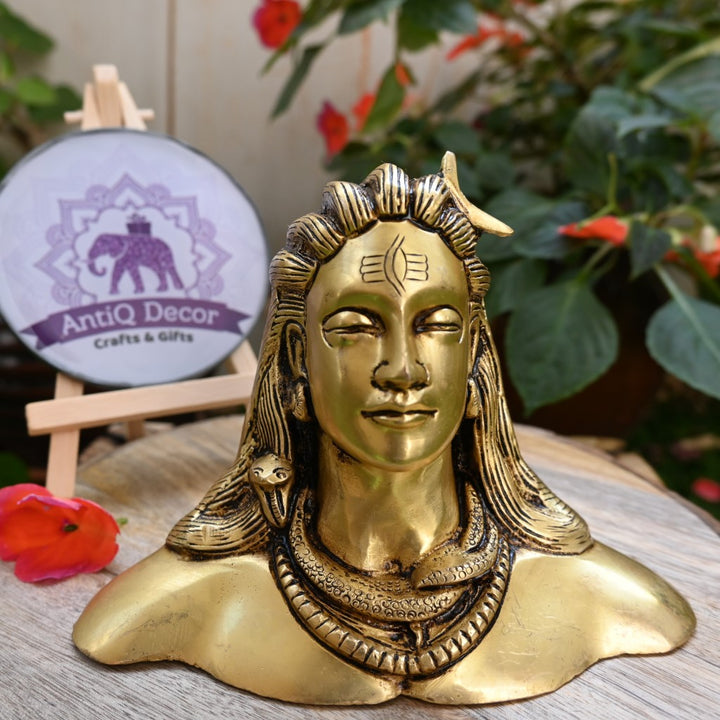 Adiyogi statue for home decor lord shiva idol brass murti