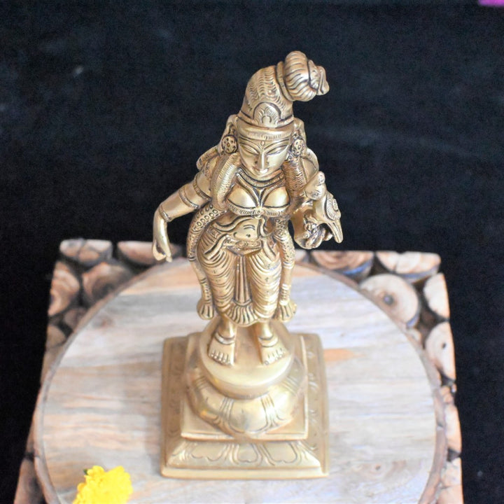 Andal idol brass (9.5 Inch) goda devi idol small size for pooja home decor