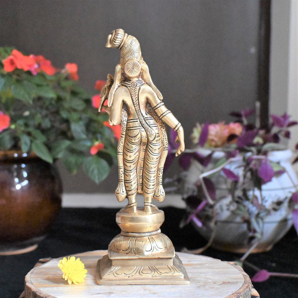 Andal idol brass (9.5 Inch) goda devi idol small size for pooja home decor