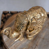 Brass elephants idol pair elephant statue for home decor living room statue hatha joda big size