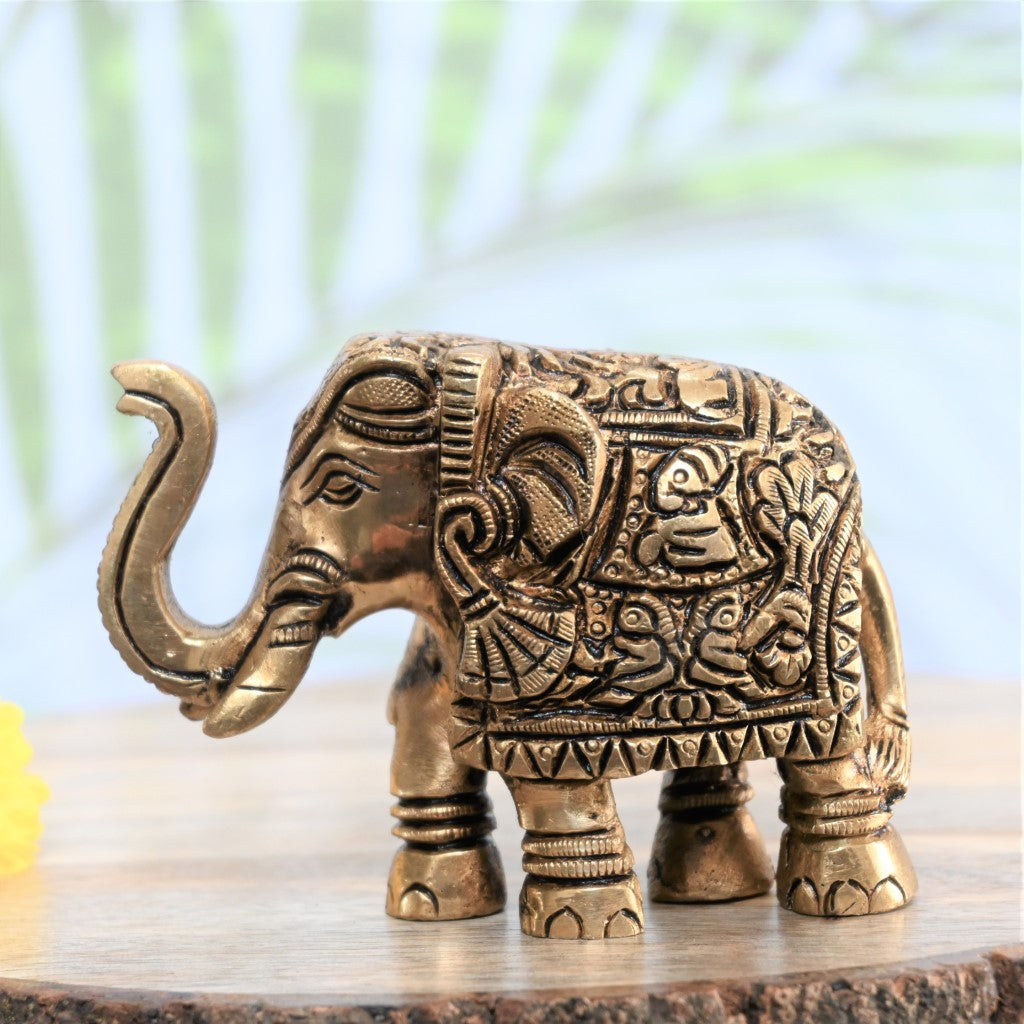 BRASSELEPHANTSIDOLPAIRELEPHANTSTATUEFORHOME