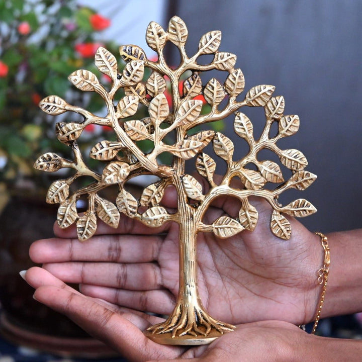 Brass kalpavriksha tree show pieces home decor karpaga viruksham wall hanging good luck