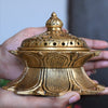 Brass kamala dhup dani dhoop burner loban dani puja mandir decorations items home