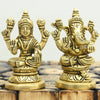 Brass laxmi ganesh idol lakshmi ganesha murti for home decor pooja stautue pair small size