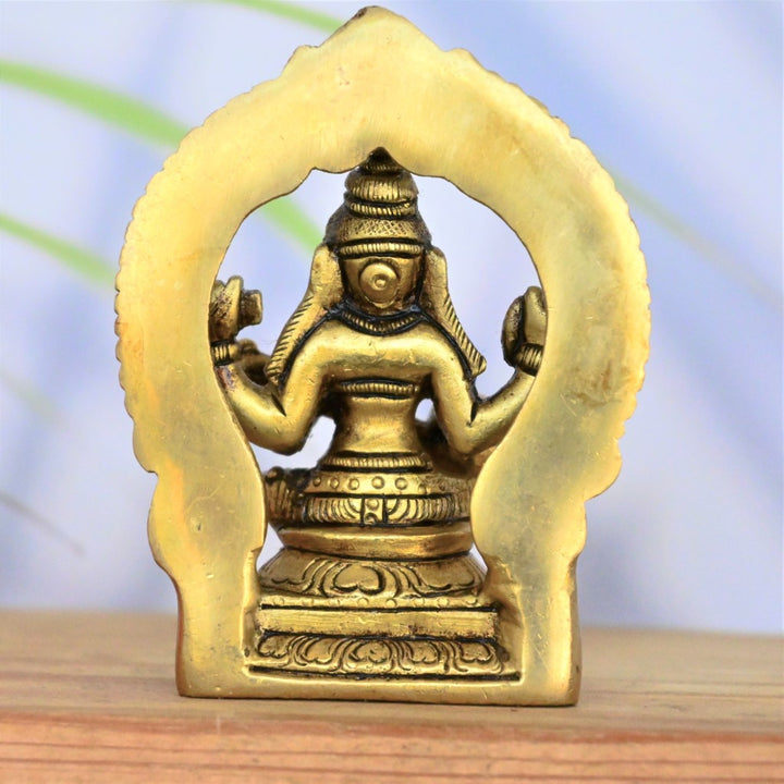 Brass saraswati idol small for pooja home decor goddess saraswathi devi murti with veena statue