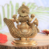 Brass saraswati idol with peacock veena small for pooja saraswati murti pital home decor gift