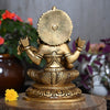 Brass saraswati murti for pooja big size home decor idol goddess saraswathi devi with veena statue