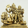 Brass shiva parvati family idol brass shiv parivar murti for home temple puja stautue set big size