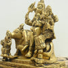 Brass shiva parvati family idol brass shiv parivar murti for home temple puja stautue set big size