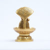 Brass shivling with sheshnag shivji face brass (5") Abhishek Shivling with nandi home puja