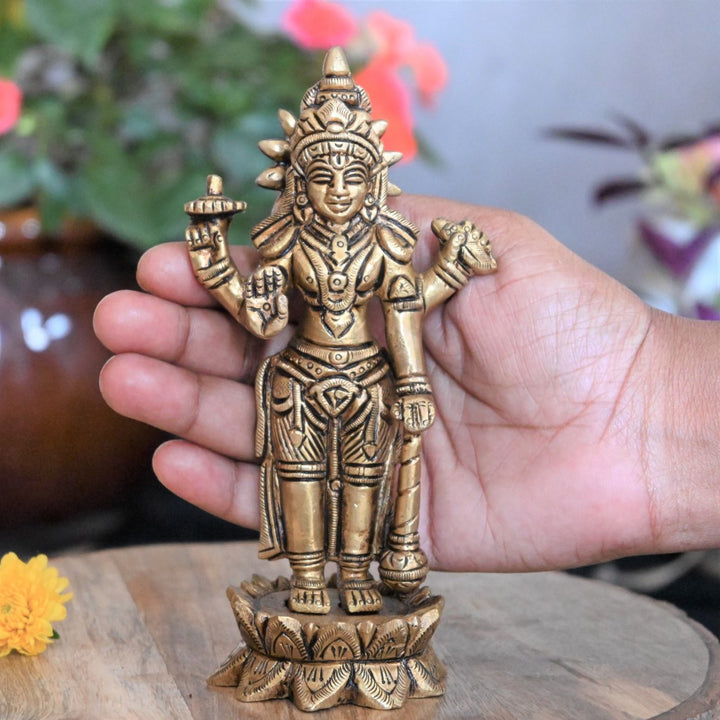 Brass vishnu idol for pooja vishnu murti small for home puja