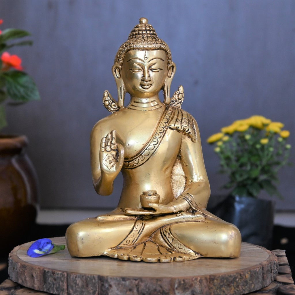 Buddha statue big size for home decor statue living room brass idol murti