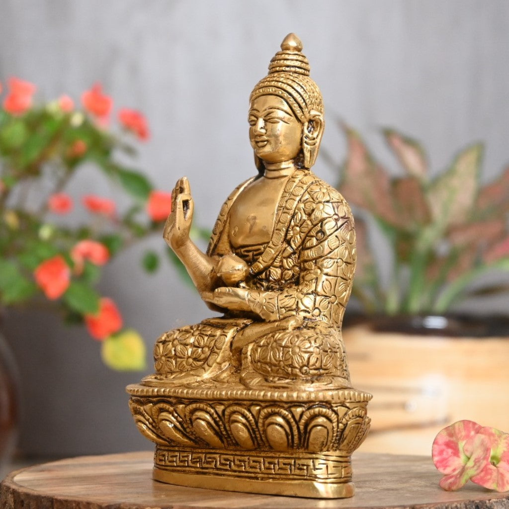 Buddha statues for living room home decor small size brass buddha idol murti