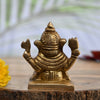 Dagdusheth ganpati murti for home brass ganesh idol for car dashboard pooja small size statue