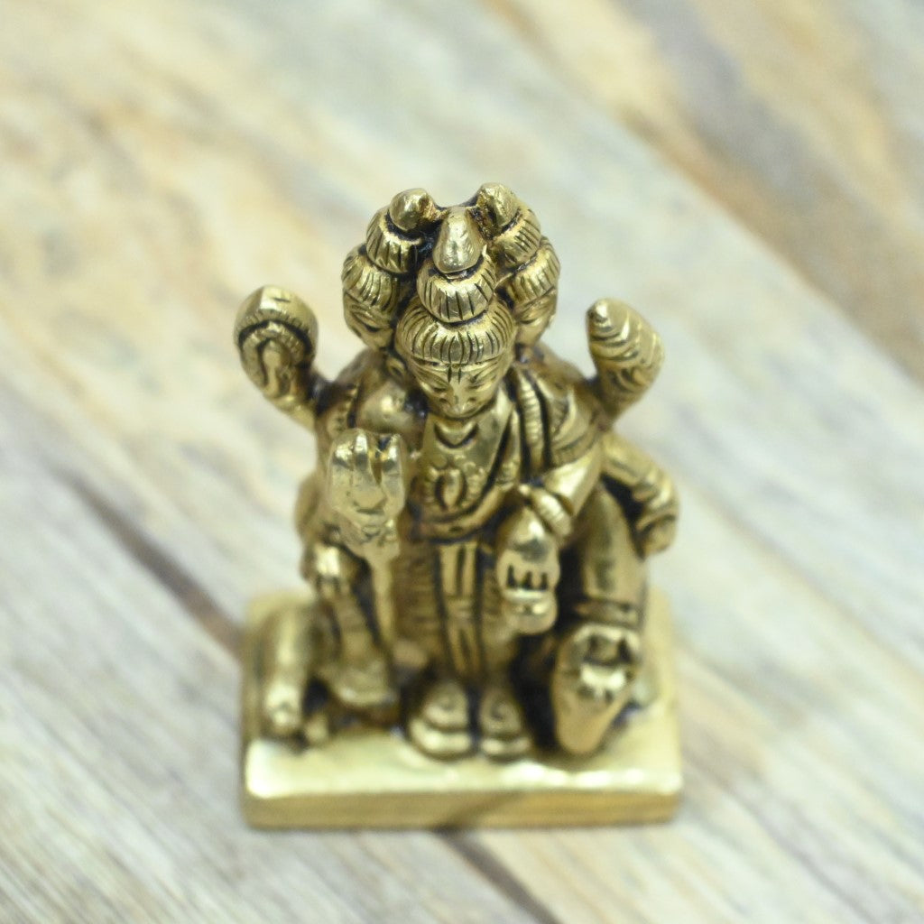 Dattatreya swamy idol small size god dattatreya murti in brass statue for pooja home decor