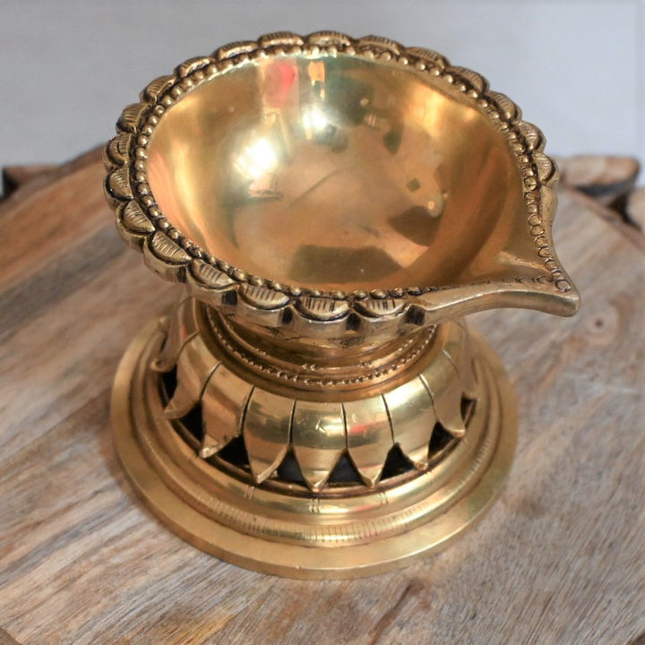 Diya for puja brass diyas deepam stand for pooja room home decor