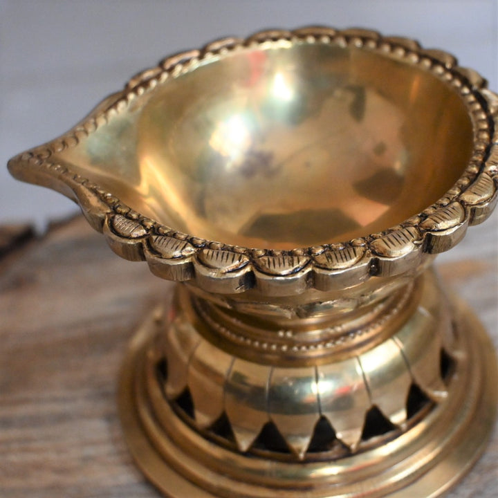 Diya for puja brass diyas deepam stand for pooja room home decor