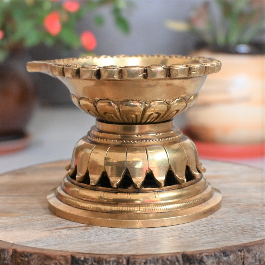 Diya for puja brass diyas deepam stand for pooja room home decor