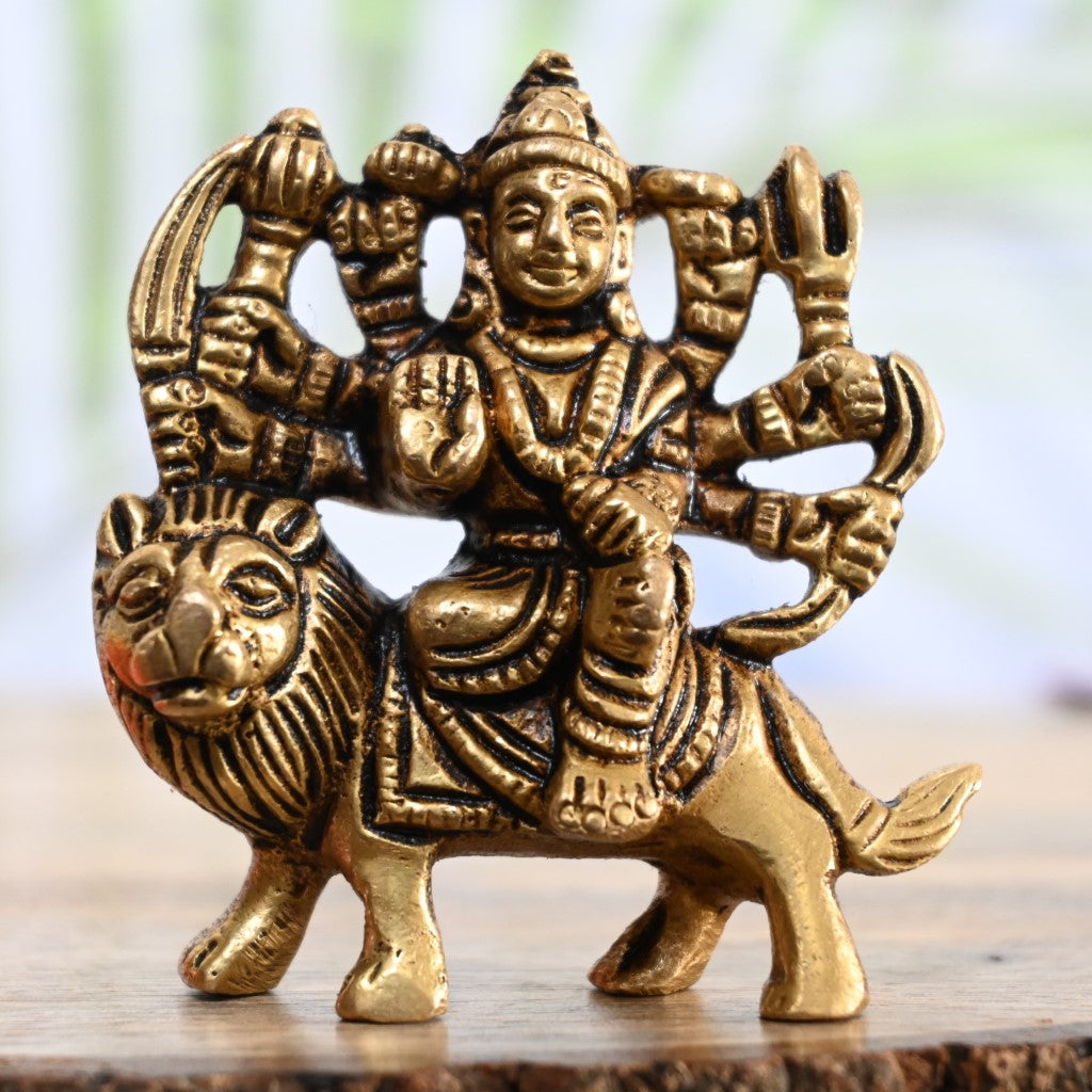 Durga mata murti brass durga maa idol small for pooja home decor puja statue