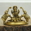 Gajalakshmi idol with elephant brass gaja lakshmi small size pooja room