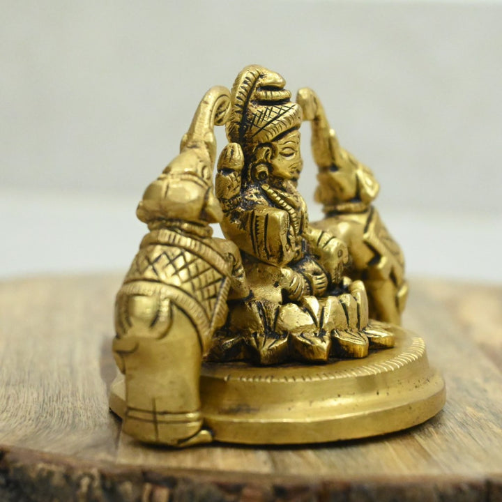 Gajalakshmi idol with elephant brass gaja lakshmi small size pooja room