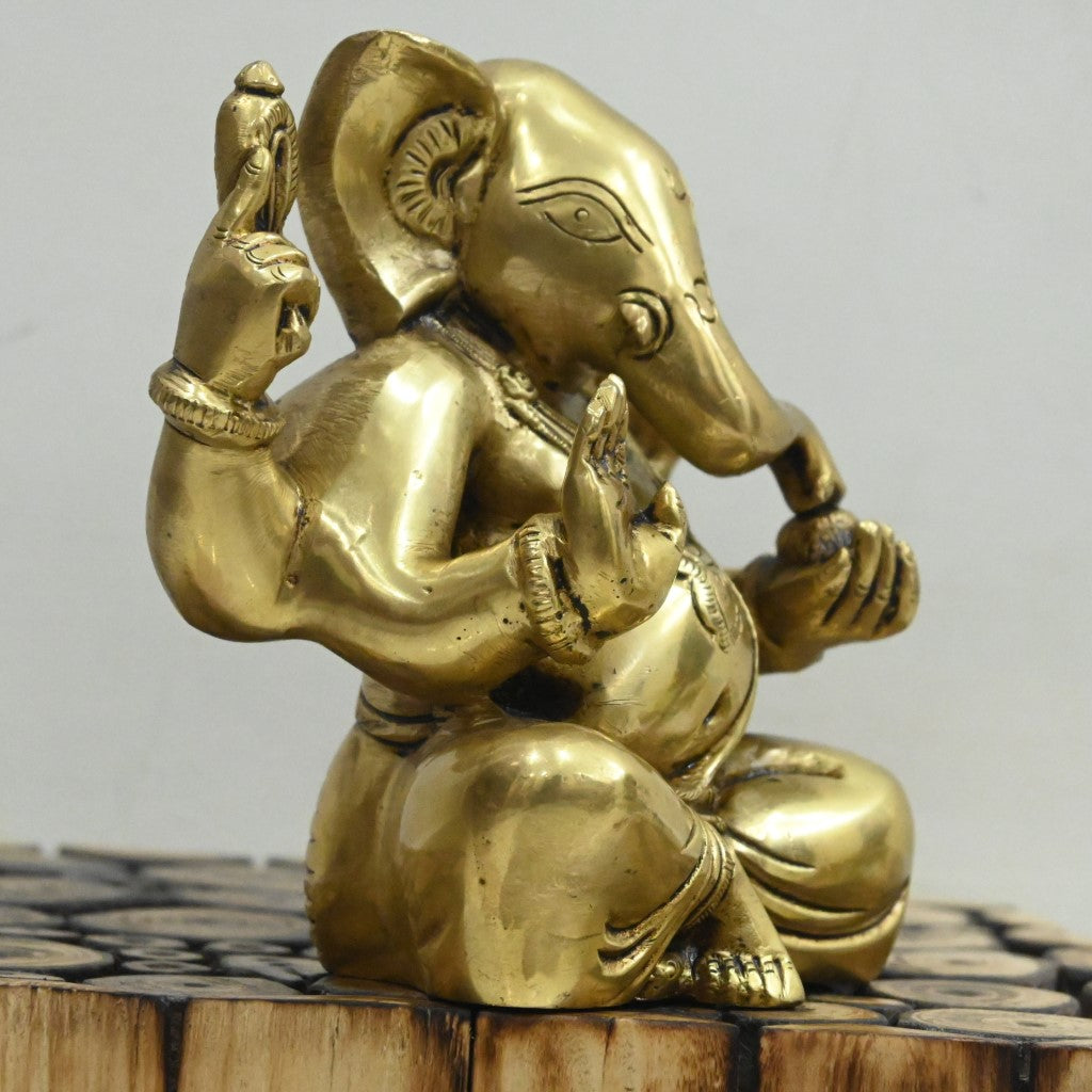 Ganesh idol for home decor brass lord ganesha statue murti pooja room gift big size