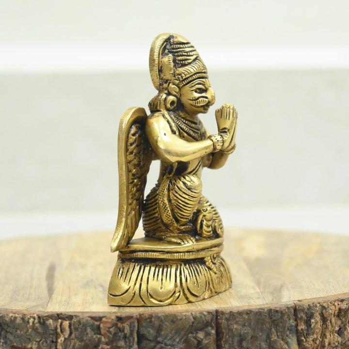 Garuda idol small brass garuda statue sitting for home temple puja vasthu online india