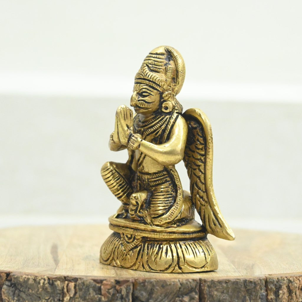 Garuda idol small brass garuda statue sitting for home temple puja vasthu online india