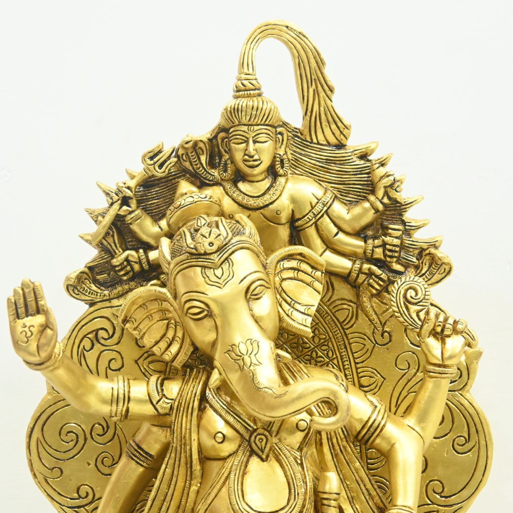 Lalbagh raja ganpati murti big size brass ganesha idol for home decor pooja ganesh murti