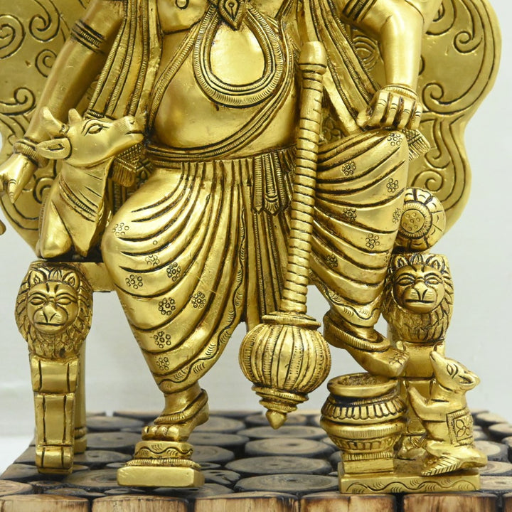 Lalbagh raja ganpati murti big size brass ganesha idol for home decor pooja ganesh murti