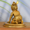 Little krishna statue brass lord krishna makhan chor krishna idol murti home decor small