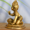 Little krishna statue brass lord krishna makhan chor krishna idol murti home decor small