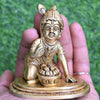 Little krishna statue brass lord krishna makhan chor krishna idol murti home decor small