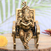 Lord ganesha rocking chair brass chair ganesha idol ganesh statue reading book study table small