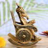 Lord ganesha rocking chair brass chair ganesha idol ganesh statue reading book study table small