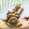 Lord ganesha rocking chair brass chair ganesha idol ganesh statue reading book study table small