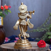 Lord krishna idol brass krishna murti statue with flute for home decor pooja small