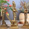 Murugan valli deivanai statue in brass for pooja room family idol set for home decor small