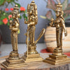 Murugan valli deivanai statue in brass for pooja room family idol set for home decor small