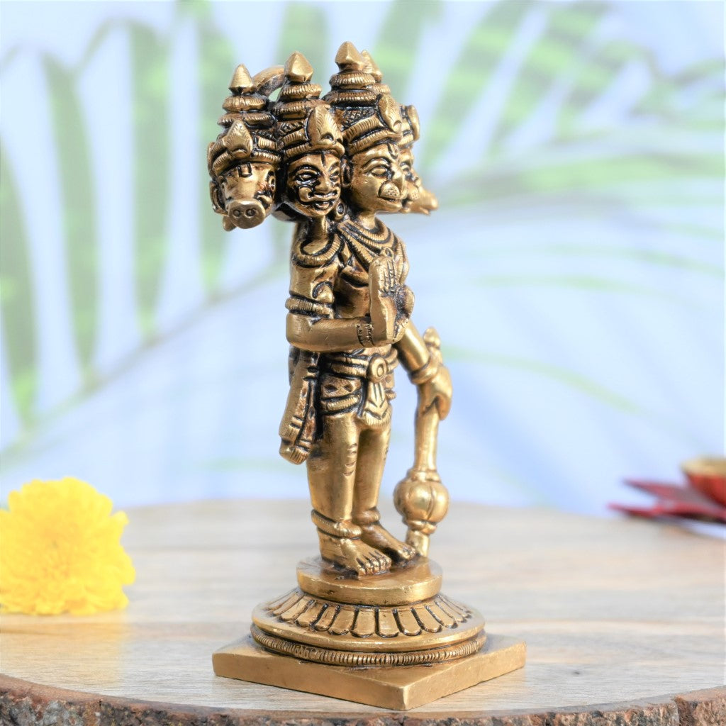 Panchmukhi hanuman murti brass idols hanuman ji statue for home decor pooja small